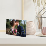 Chic Overlay | Personalized Wedding Photo Block<br><div class="desc">Elegant wedding photo block features your favorite horizontal or landscape oriented wedding photo. Your names appear in chic white block lettering as a text overlay with your wedding date beneath.</div>