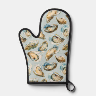 Chic oysters pattern  oven mitt