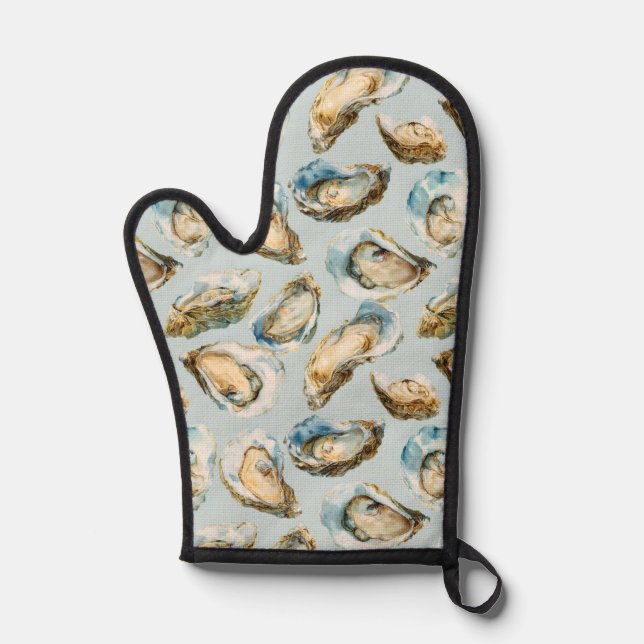 Chic oysters pattern  oven mitt (Front)