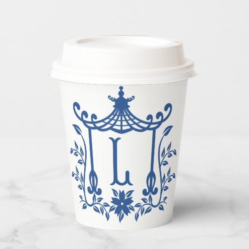 Chic Pagoda Monogram L  Paper Cups