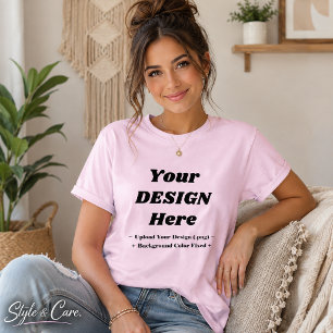Chic Pale Pink Tee for a Light and Graceful Statem