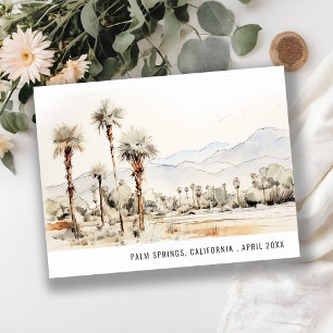 Chic Palm Springs California Landscape Travel Postcard