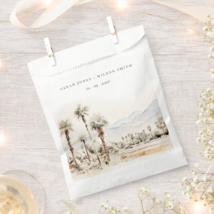 Chic Palm Springs California Landscape Wedding Favor Bag