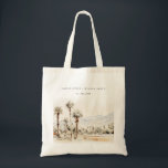 Chic Palm Springs California Landscape Wedding Tote Bag<br><div class="desc">If you need any further customization please feel free to email me on yellowfebstudio@gmail.com. or message via Zazzle.</div>
