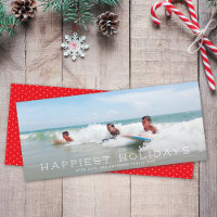 Chic Panoramic Simple Minimalist 1 Photo Christmas