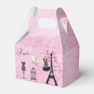 Chic Paris Fashion Eiffel Tower Favor Boxes