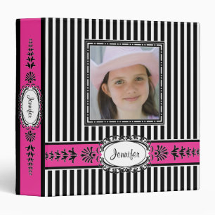 Chic Paris Pink and Black Photo Frame Binder