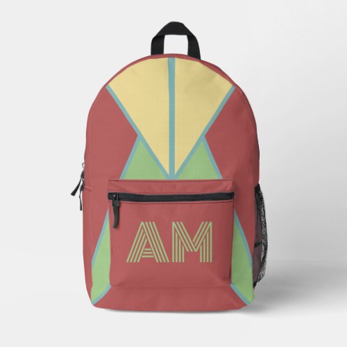 Chic Pastel Berry Geometric Custom Backpack