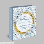 Chic Pastel Blue Floral Wedding Ring Binder<br><div class="desc">✅ For matching items search 192W in my collections ✅ Capture every special memory of your big day with our Wedding Ring Binder and Album Collection, featuring elegant dusty blue and pastel blue watercolor flowers accented by shimmering gold glitter ovals. Perfect for a modern, boho, or romantic wedding theme, these...</div>