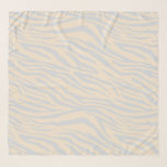 Chic Pastel Blue Ivory Zebra Pattern Scarf<br><div class="desc">Chic chiffon scarf with a stylish pastel blue and ivory zebra pattern. Elegant and fashionable design. Exclusively designed for you by Happy Dolphin Studio. If you need any help or matching products,  please contact us at happydolphinstudio@outlook.com.</div>