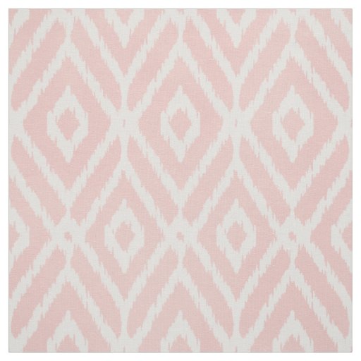 Chic pastel blush pink ikat tribal diamond pattern fabric