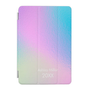 Chic Pastel Holographic Customize iPad Mini Cover