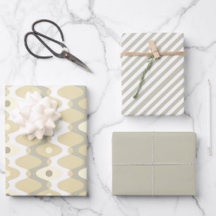 Chic Pastel Mid Century Pattern Wrapping Paper Sheets