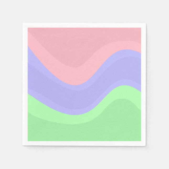 Chic Pastel Party Napkins (Front)