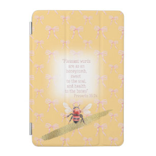 Chic Pastel Peach Pink Coquette Bible Orange Bee i iPad Mini Cover