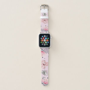 Chic Pastel Pink elegant Apple Watch Band