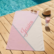 Chic Pastel Pink Modern Geometric Custom Name