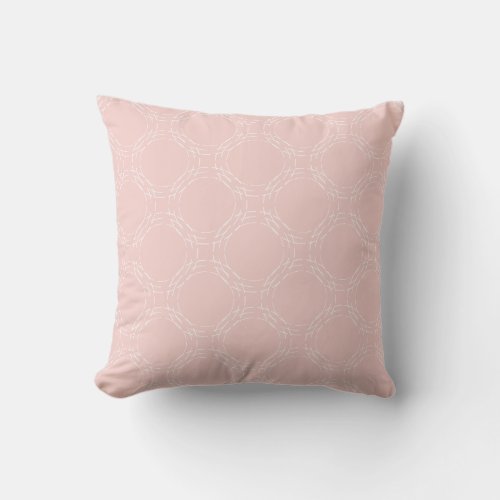 Chic Pastel Pink Pattern Throw Pillow
