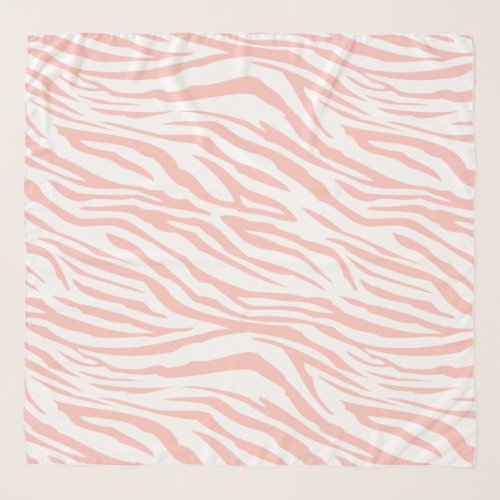 Chic Pastel Pink Zebra Pattern Scarf