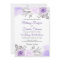 Chic Pastel Purple Floral Watercolor Wedding Card