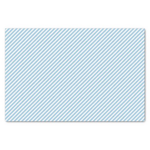Chic Pastel Teal Blue White Stripes Pattern Tissue Paper