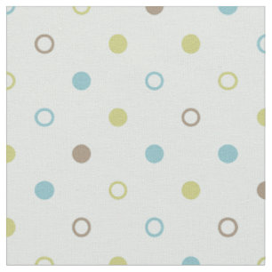 Chic pastel turquoise green polka dots pattern fabric