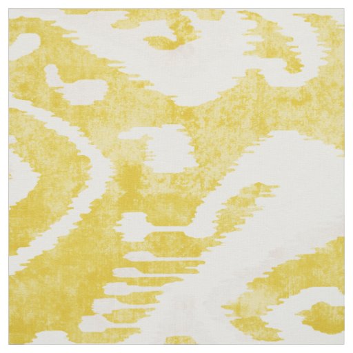 Chic pastel  yellow and grey ikat tribal pattern fabric