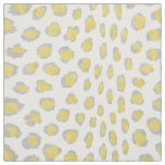 Chic pastel yellow grey cheetah print pattern fabric
