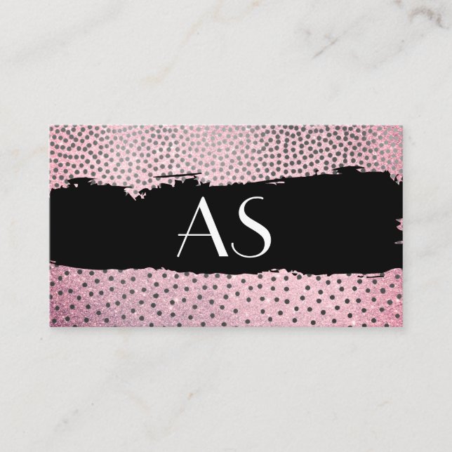 Chic Pattern / Classic Monogram Business Card (Front)
