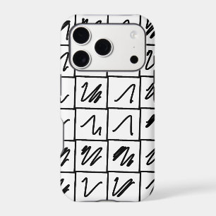 Chic Pattern Design in Black and White iPhone 17 Pro Case
