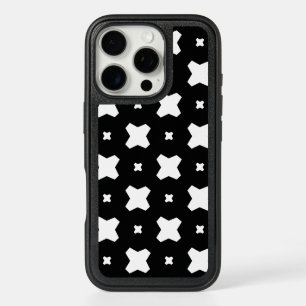 Chic Pattern Design in Black and White iPhone 16 Pro Case