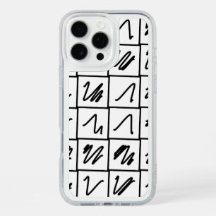 Chic Pattern Design in Black and White iPhone 16 Pro Max Case