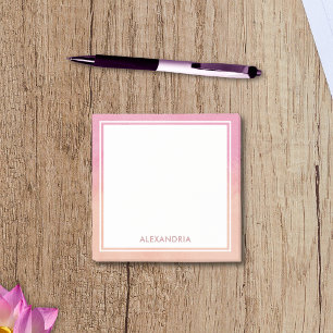 Chic Peach Pink Blush Stylish Dreamy Modern Cute Post-it Notes