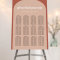 Chic Peach Terracotta Arch Seating Chart Sign