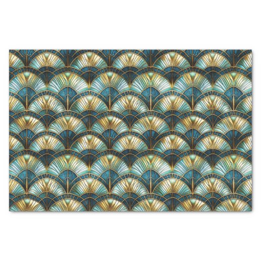 Chic Peacock Color Stained Glass Decoupage