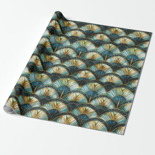 Chic Peacock Color Stained Glass Decoupage