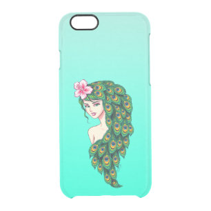 Chic Peacock Goddess Transparent iPhone 6/6s Case