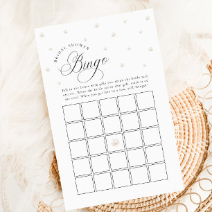 Chic Pearl Bridal Shower Gift Bingo Game