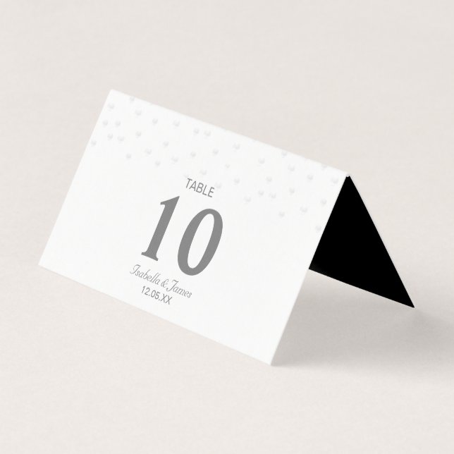 Chic Pearl Confetti on Black & White Wedding (Front)