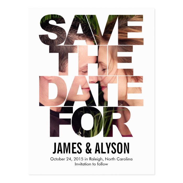 Chic Peek Save The Date Card Post Cards