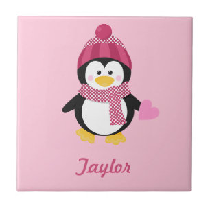 Chic Penguin Ceramic Tile