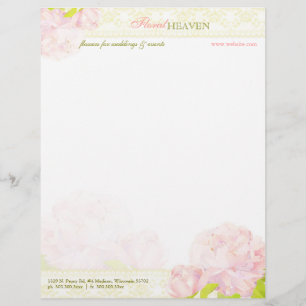 Chic Peony Cosmetology Business Letterhead