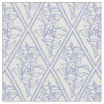 Chic Periwinkle Blue Floral Diamond Pattern Fabric