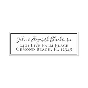Chic Personalized Custom Return Address Label Self-inking Stamp