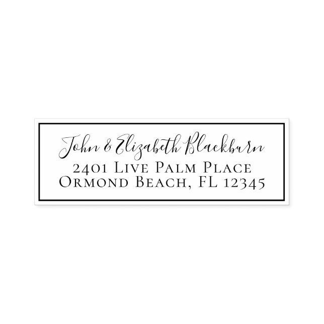 Chic Personalized Custom Return Address Label Self-inking Stamp (Design)