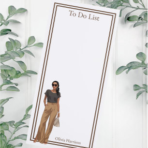 Chic Personalized Fashion Illustration Magnetic Notepad