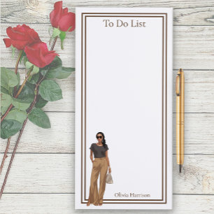 Chic Personalized Fashion Illustration Magnetic Notepad