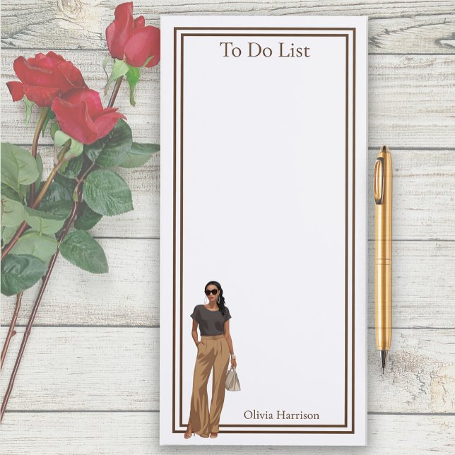 Chic Personalized Fashion Illustration Magnetic Notepad (Creator Uploaded)