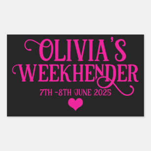 Chic Personalized Hen Do Stickers Bride Squad