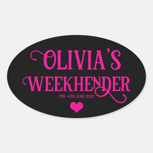 Chic Personalized Hen Do Stickers | Bride Squad  (Front)
